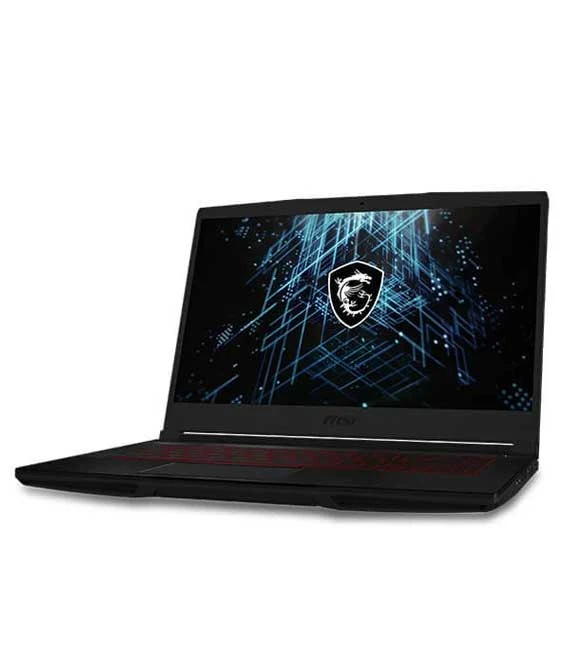 كمبيوتر محمول MSI GF63 رفيع بمعالج Core I5 ​​من الجيل الحادي عشر وبطاقة رسومات GTX 1650 سعة 4 جيجابايت وشاشة 15.6 بوصة ودقة 144 هرتز ودقة FHD للألعاب