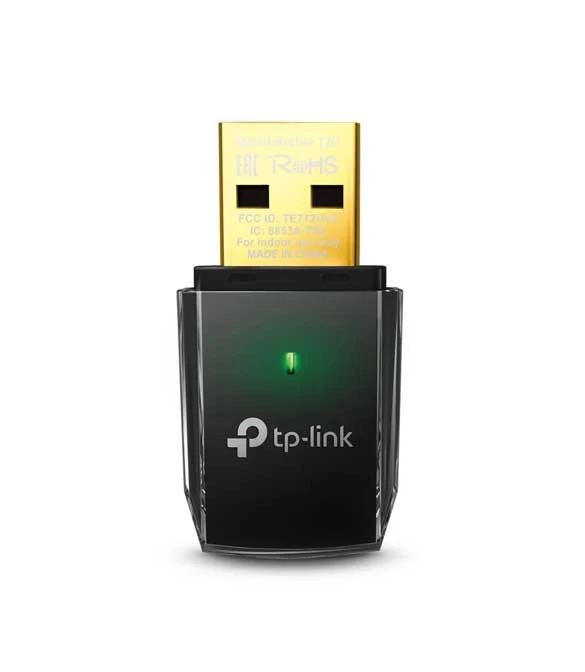 محول USB ثنائي النطاق لاسلكي AC600 من TP-LINK ARCHER T2U V3