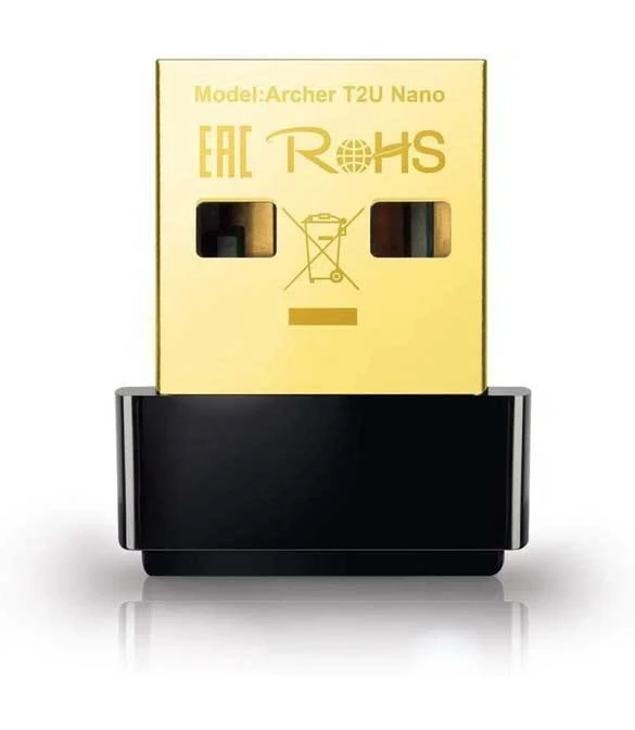 محول واي فاي USB TP-LINK NANO AC600 (ARCHER T2U NANO) - شبكة لاسلكية ثنائية النطاق 2.4 جيجاهرتز/5 جيجاهرتز