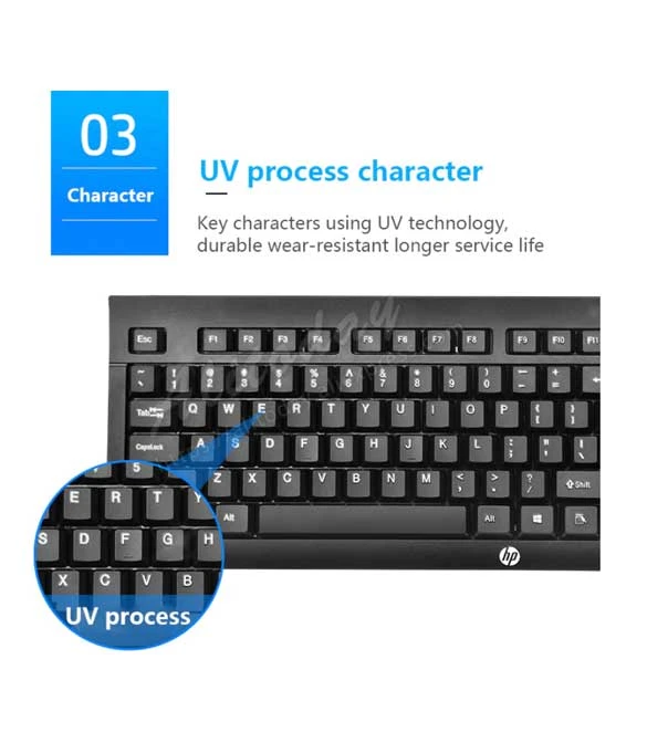مجموعة لوحة مفاتيح وماوس سلكية HP KM100 لوحة مفاتيح إنجليزية للكمبيوتر المحمول بصرية مريحة للألعاب