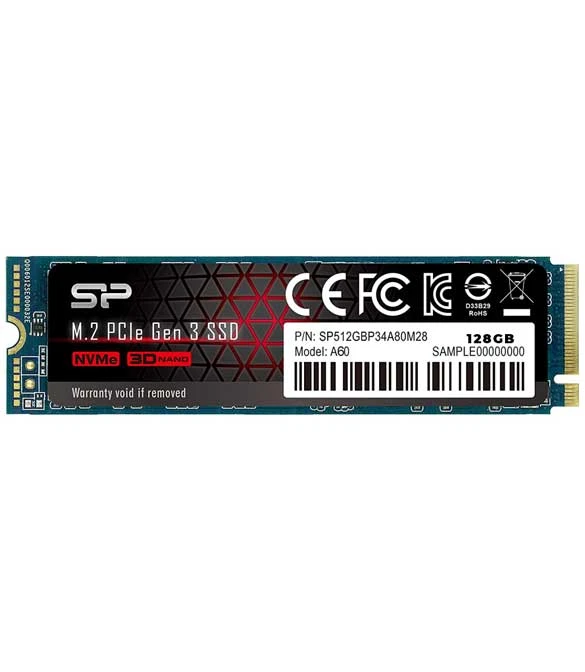 وحدة تخزين Silicon Power PCIe Gen3×4 P34A60 NVME سعة 128 جيجابايت