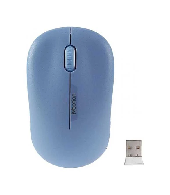 ماوس لاسلكي من MeeTion MT-R545 بمنفذ USB بصري 2.4 جيجا هرتز - أزرق