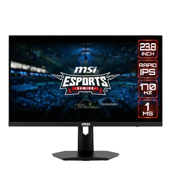 شاشة ألعاب MSI G244F مقاس 23.8 بوصة، IPS RAPID 1MS FULL HD 170HZ FREESYNC PREMIUM 122.88% SRGB COLOUR