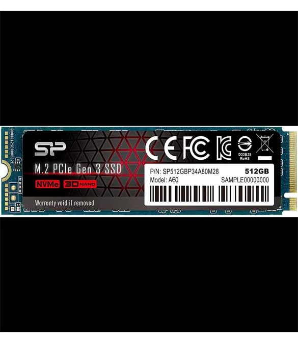 وحدة تخزين Silicon Power PCIe Gen3×4 P34A60 NVME سعة 512 جيجابايت