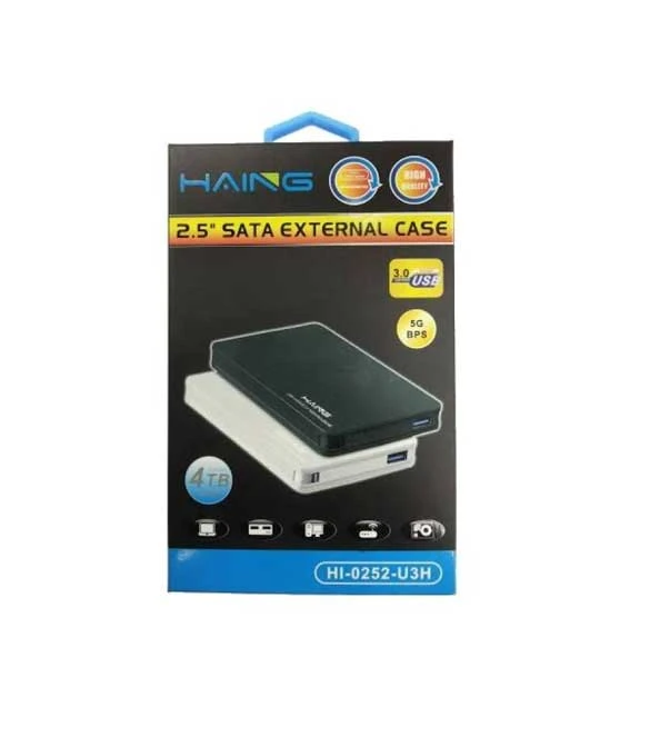 علبة خارجية لمحرك الأقراص الصلبة Sata مقاس 2.5 بوصة من HAING مزودة بمنفذ USB 3.0