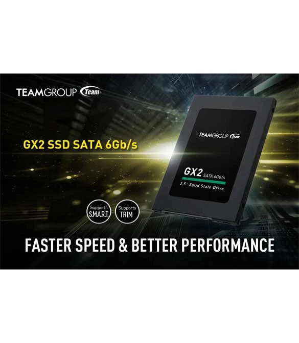 مجموعة TEAM GX2 SSD مقاس 2.5 بوصة وسعة 256 جيجابايت SATA III