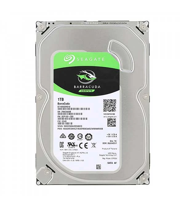 محرك الأقراص الصلبة المكتبي SEAGATE BARRACUDA 1TB 7200 RPM SATA 6.0GB/S 3.5"