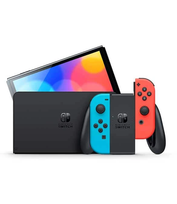 نموذج OLED لجهاز Nintendo Switch (أزرق نيون وأحمر)