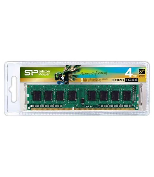 ذاكرة Silicon Power DDR3 UDIMM-1066 MHz بسعة 4 جيجابايت لسطح المكتب