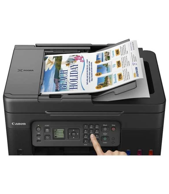 طابعة Canon PIXMA G4470 Ink Tank متعددة الوظائف (نسخ/طباعة/مسح ضوئي/فاكس) لاسلكية