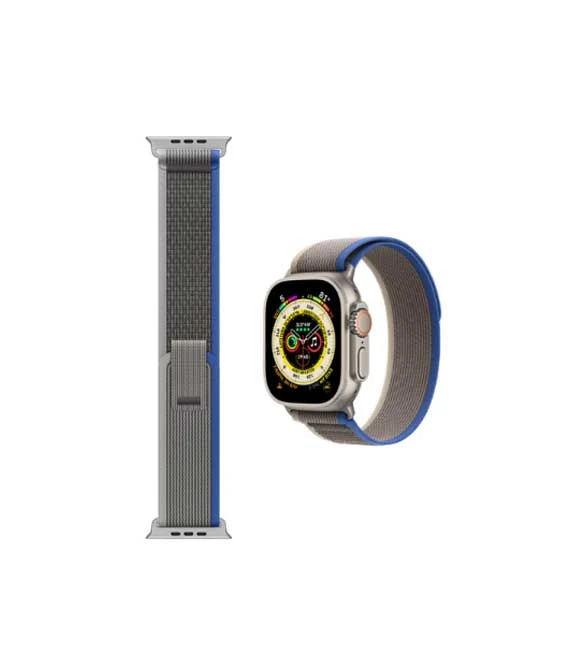 سوار ساعة WiWU Trail Loop لساعة iwatch مقاس 42-49 مم - أزرق ورمادي