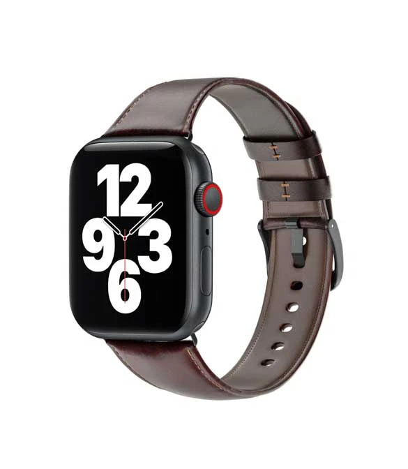 سوار جلدي من WiWU Wi-WB003 Crazy Horse لساعة iWatch - بني