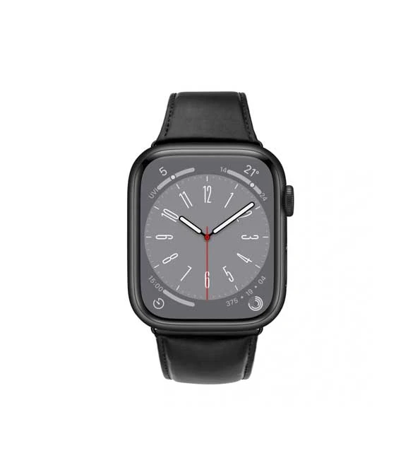 سوار جلدي من WiWU Wi-WB003 Crazy Horse لساعة iWatch - أسود