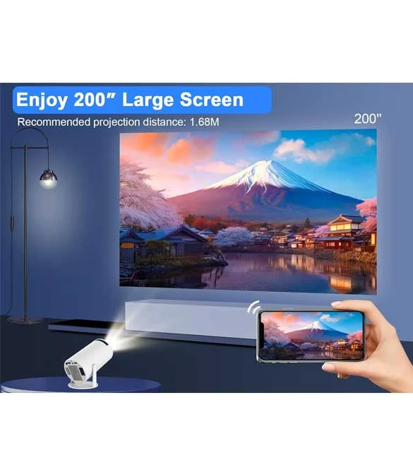 جهاز عرض محمول عالمي HY300 Ultra HD عالي الدقة ونطاق ديناميكي عالٍ 180 درجة قابل للطي