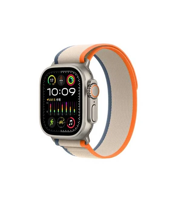 سوار ساعة WiWU WB-006 من النايلون المتين لساعة Apple Watch مقاس 42،44،45،49 مم - برتقالي + عاجي