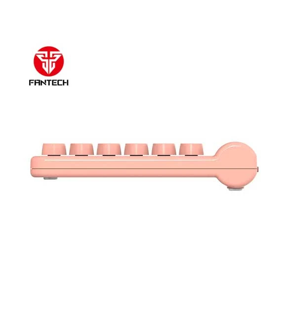 مجموعة لوحة المفاتيح والماوس اللاسلكية Fantech MOCHI WK897 80Keys - لون الخوخ