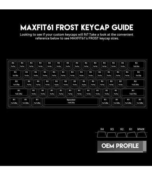 سماعة Fantech Max Fit 61 Frost اللاسلكية - أسود (مفتاح أزرق)