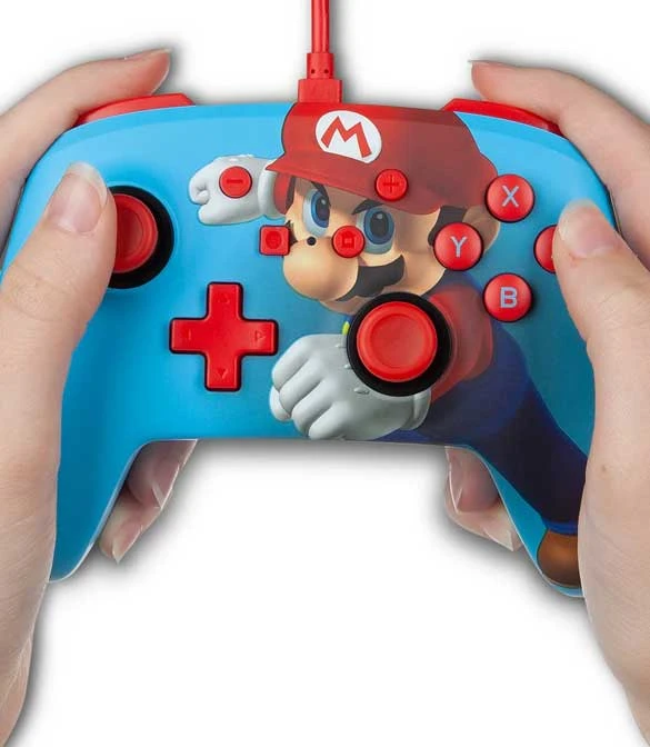 وحدة تحكم سلكية محسّنة من Nintendo Switch PowerA - Mario Punch