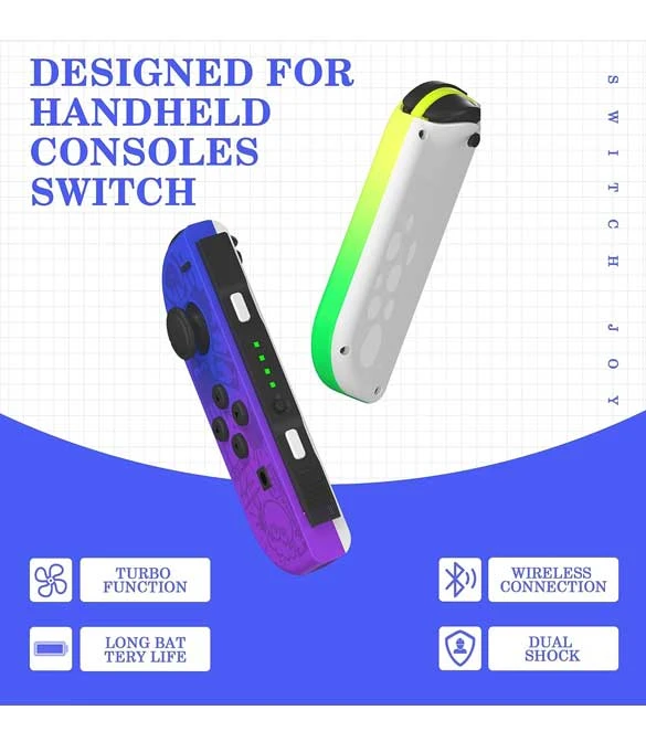 وحدة تحكم Nintendo Joy-Con (يسار/يمين) - أزرق فاتح/أخضر