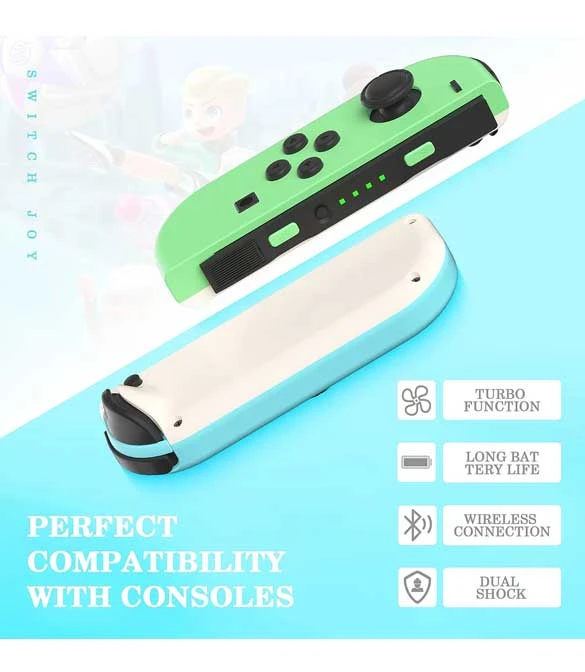 وحدة تحكم Nintendo Joy-Con (يسار/يمين) - أزرق فاتح/أخضر