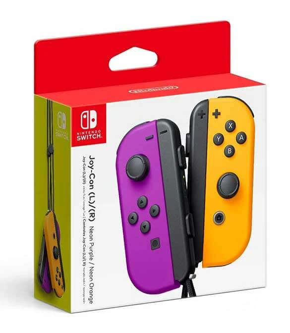 وحدة تحكم Nintendo Joy-Con (يسار/يمين) - أرجواني/برتقالي نيون