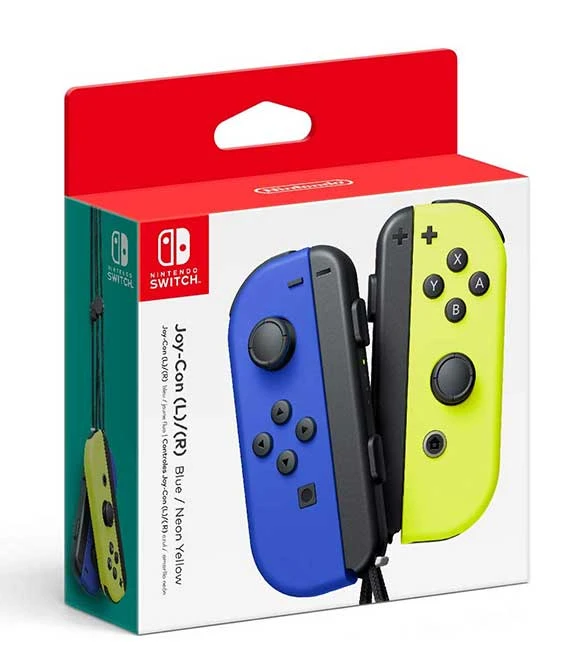 وحدة تحكم Nintendo Joy-Con (يسار/يمين) - أزرق/أصفر نيون