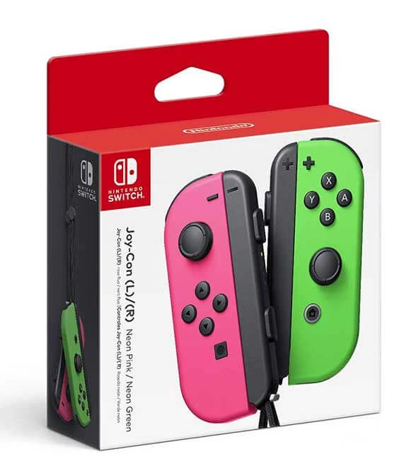 وحدة تحكم Nintendo Joy-Con (يسار/يمين) - وردي نيون / أخضر نيون