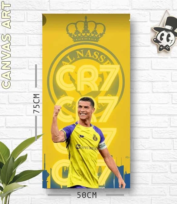 لوحة قماشية لنادي النصر CR7