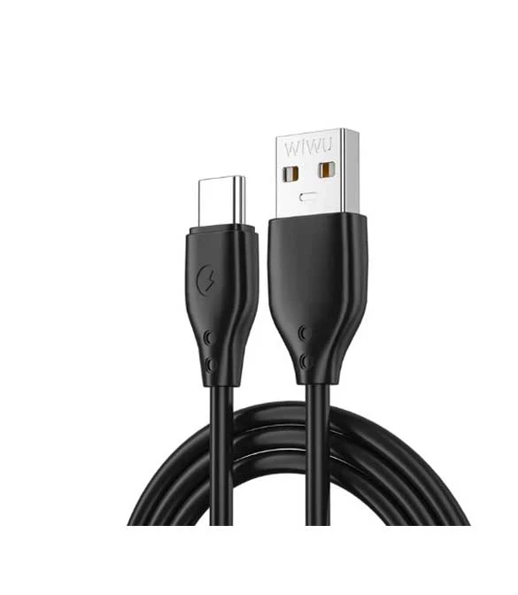 كابل WiWU Black Pioneer Series Wi-C001 USB A إلى USB C