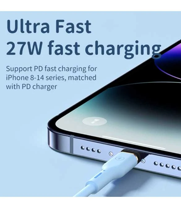 كابل WiWU Blue Vitality YQ01 USB C إلى Lightning