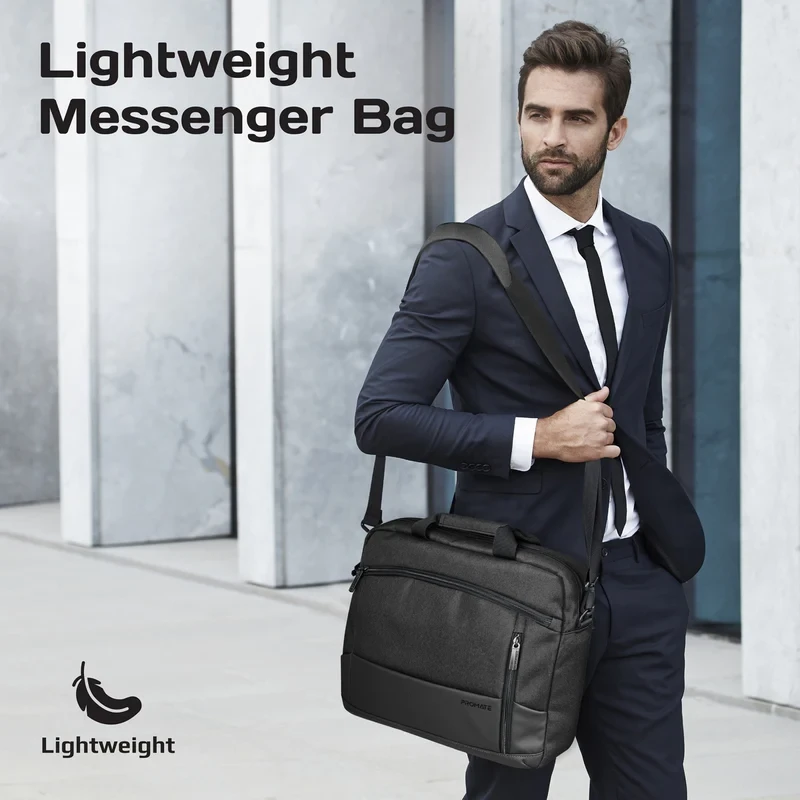 حقيبة Promate Satchel-MB SleekComfort™ للكمبيوتر المحمول مقاس 15.6 بوصة