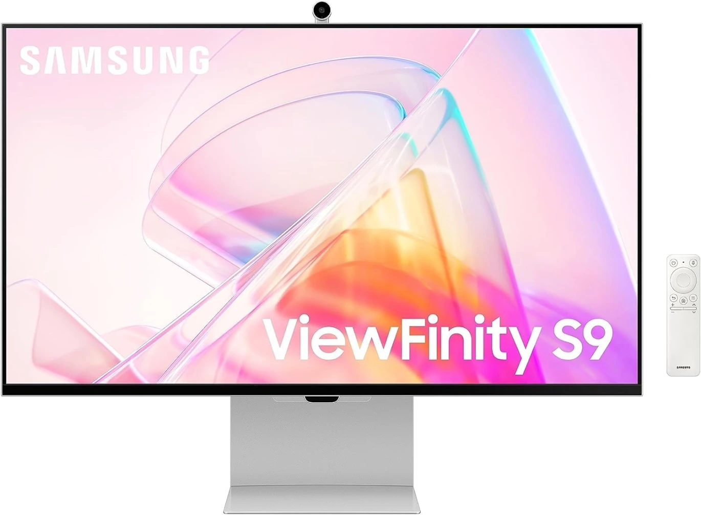 شاشة Samsung ViewFinity S9 (S90PC) الذكية مقاس 27 بوصة بدقة 5K مسطحة لنظامي التشغيل Windows وMac، IPS (رمادي فاتح)