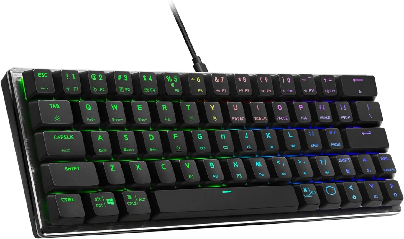 Cooler Master SK620 60% Space Grey Red Switch  Low Profile Mechanical Gaming Keyboard