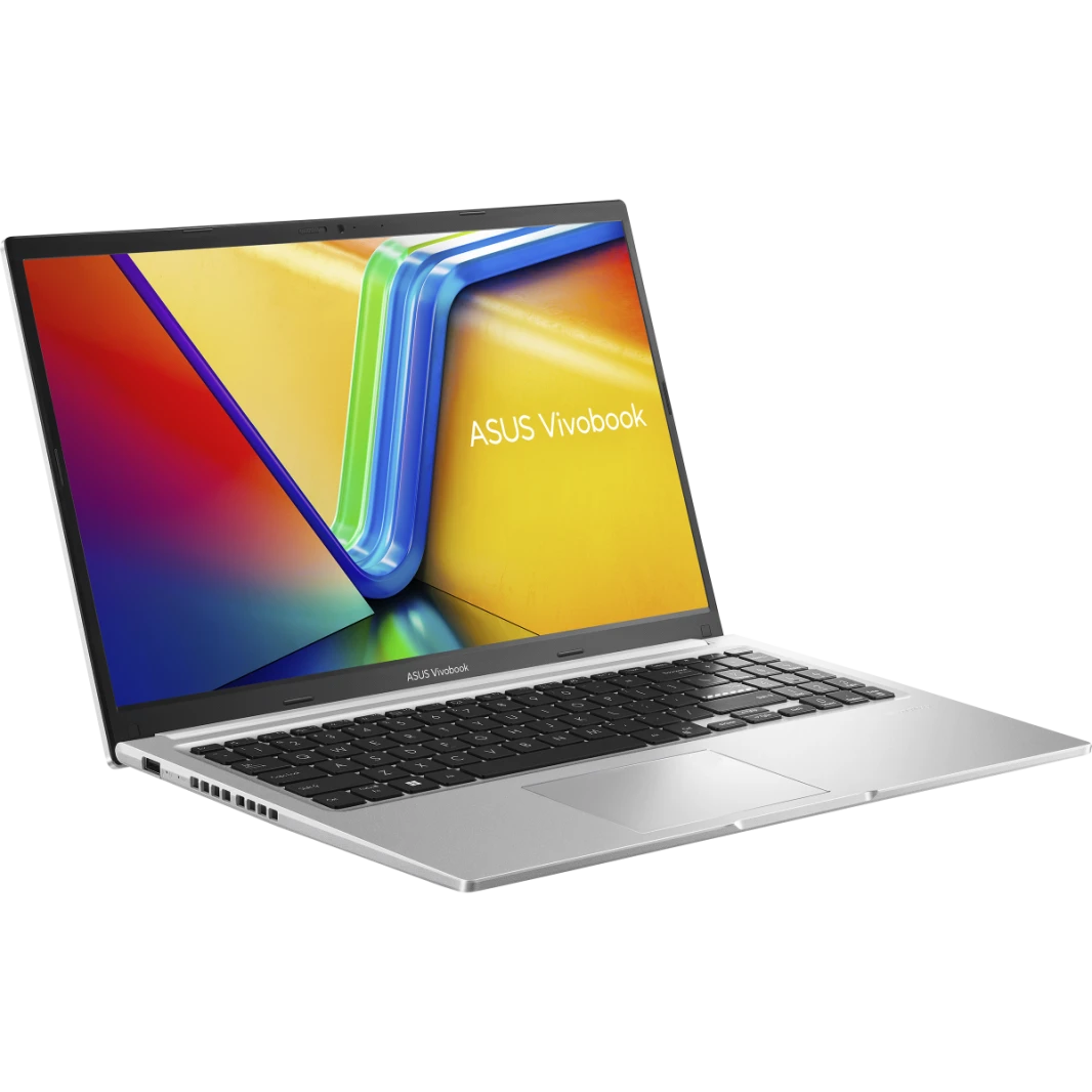 كمبيوتر محمول ASUS X1502ZA VivoBook i5-12500H سعة 8 جيجابايت و512 جيجابايت SSD باللون الفضي الجليدي