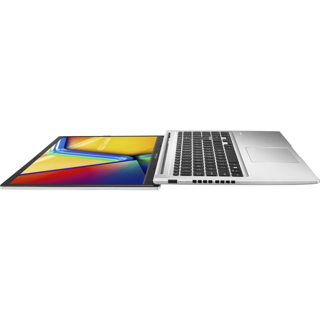 كمبيوتر محمول ASUS X1502ZA VivoBook i5-12500H سعة 8 جيجابايت و512 جيجابايت SSD باللون الفضي الجليدي