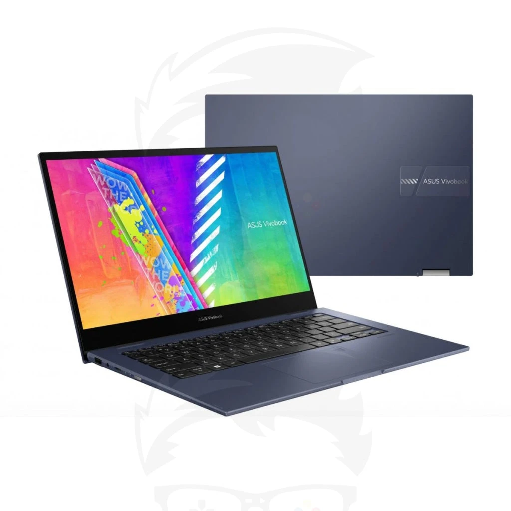 كمبيوتر محمول Asus Vivobook Flip 14 TP1401KA N4500 من الألومنيوم باللون الأزرق الهادئ