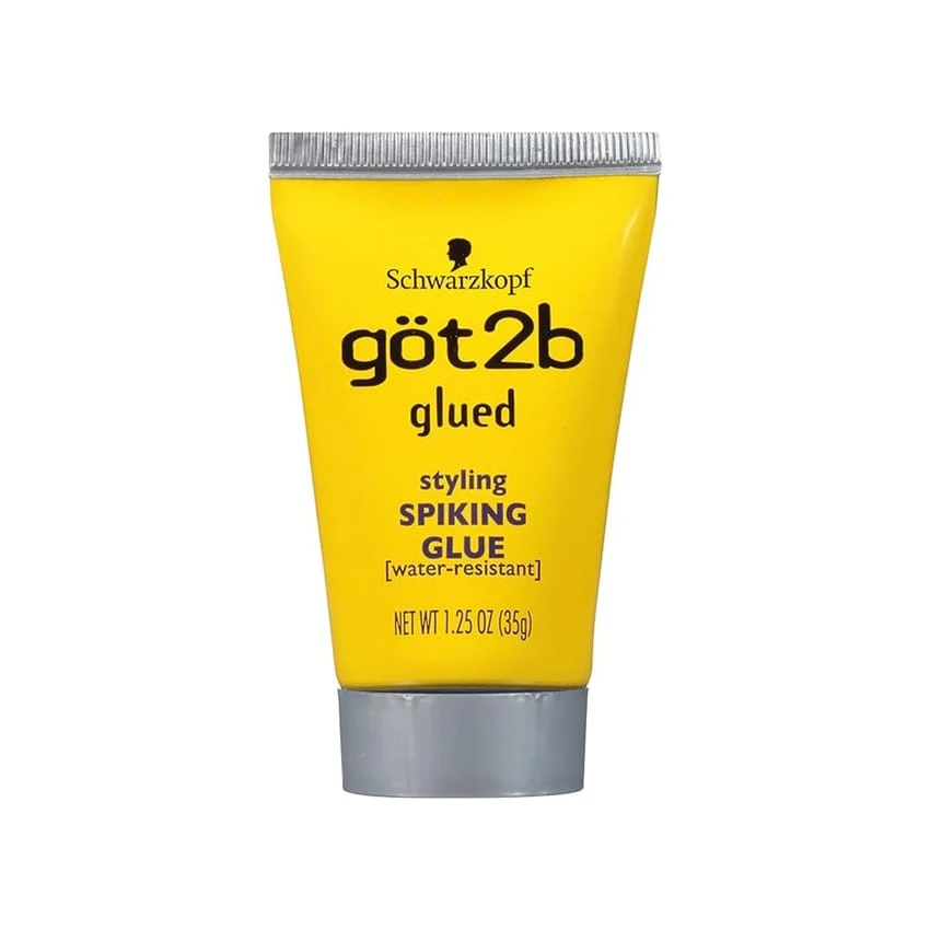 جل الشعر Got2B Schwarzkopf Glued Spiking Glue، مقاوم للماء، ثبات قوي لمدة تصل إلى 72 ساعة، 35 مل