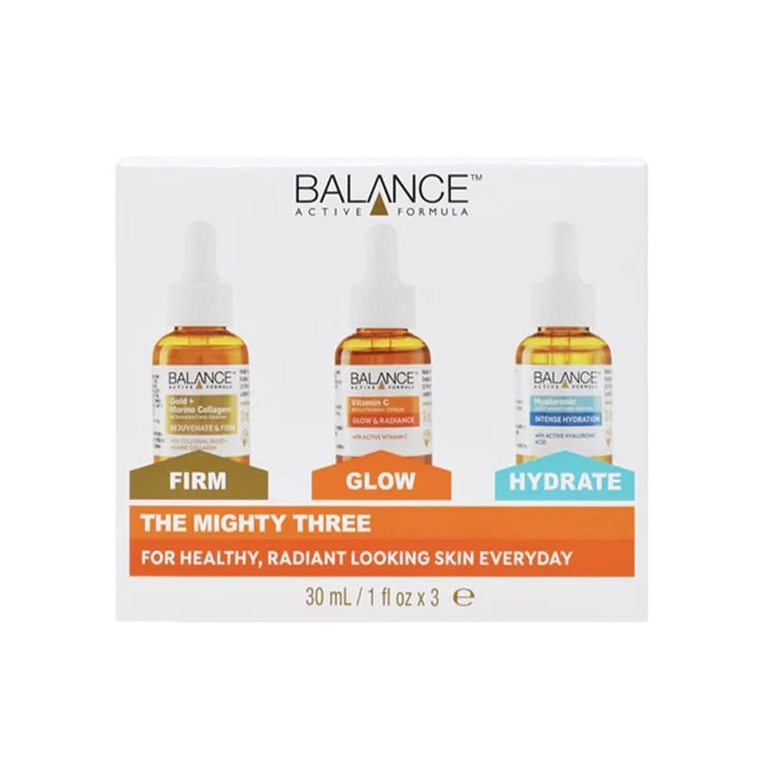 مجموعة العناية بالبشرة Balance Skincare The Mighty Three 30 مل × 3