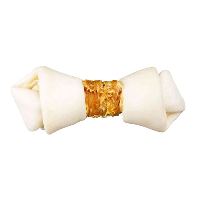 عظام مضغ دنتا فَن مغلفة بالدجاج 5 قطع 70 غ (Denta Fun Knotted Chicken Chewing Bones 5 pcs 70 g)