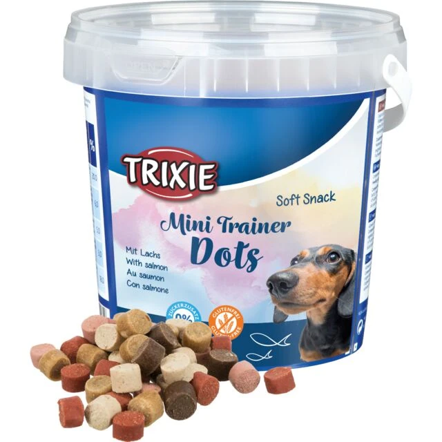 نقاط التدريب الصغيرة الناعمة مع السلمون 500 غ (Soft Snack Mini Trainer Dots with Salmon 500 g)