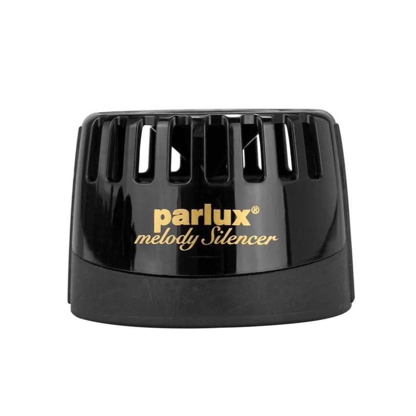 ملحق Parlux Melody Silencer لخفض الضوضاء لمجففات الشعر Parlux للحد من مستويات الضوضاء. ملحقات مجفف الشعر سهلة الاستخدام وخفيفة الوزن للاستخدام في الصالونات والمنزل. (أسود)