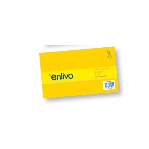 بطاقات فهرس Enlivo - مسطرة - 100 ورقة