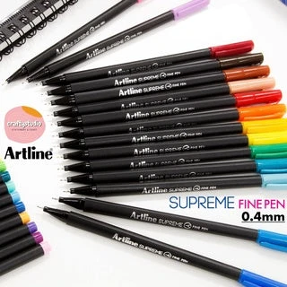 مجموعة أقلام تحديد رفيعة من Artline Supreme مقاس 0.4 مم - عبوة من 10 قطع