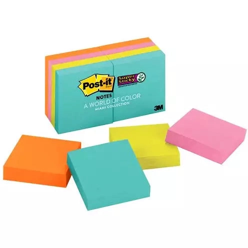 3M Post-it® Notes Super Sticky 1 7/8" x 1 7/8" - عبوة من 8 قطع