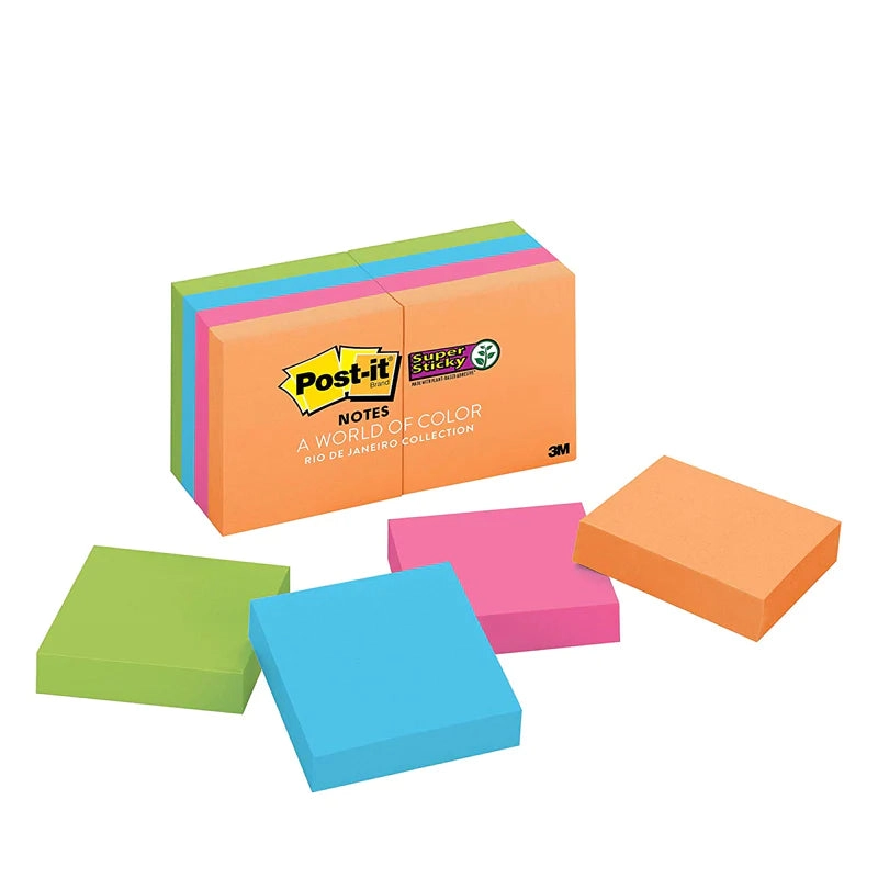 3M Post-it® Notes Super Sticky 1 7/8" x 1 7/8" - عبوة من 8 قطع