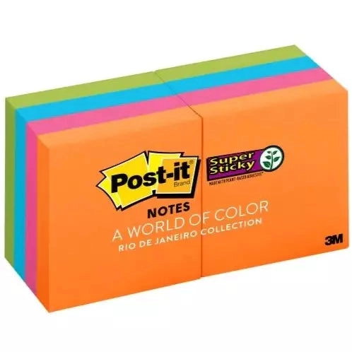 3M Post-it® Notes Super Sticky 1 7/8" x 1 7/8" - عبوة من 8 قطع