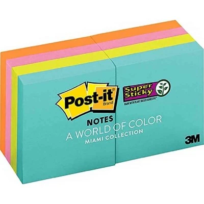 3M Post-it® Notes Super Sticky 1 7/8" x 1 7/8" - عبوة من 8 قطع