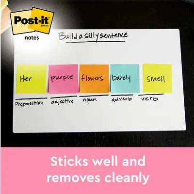 3M Post-it® Notes مقاس 1.5 بوصة × 2 بوصة - عبوة من 12 ورقة ملونة (متنوعة)