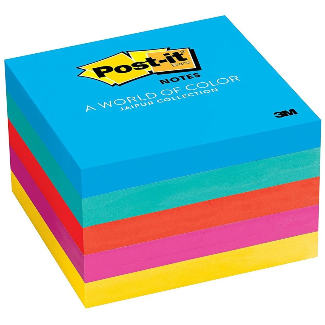 3M Post-it® Notes مقاس 3"x3" - عبوة من 5 قطع ملونة "Jaipur"