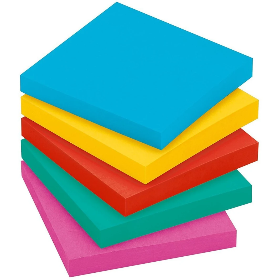 3M Post-it® Notes مقاس 3"x3" - عبوة من 5 قطع ملونة "Jaipur"